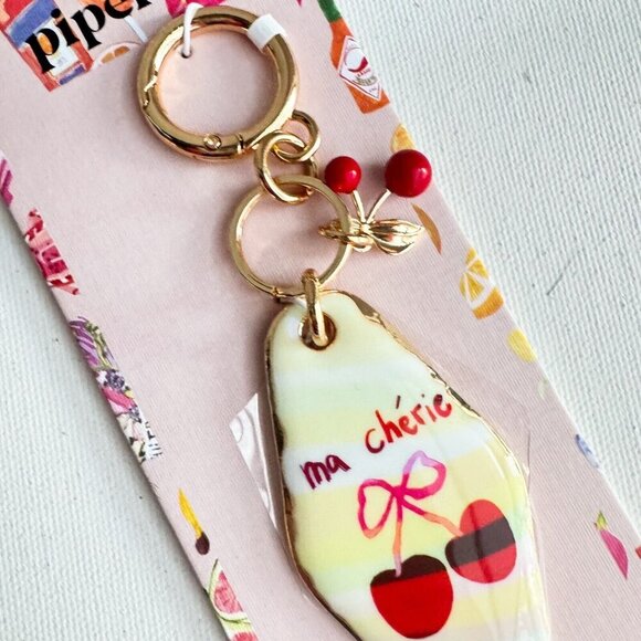 Piper K Cherry Print Keychain - Picture 6 of 6
